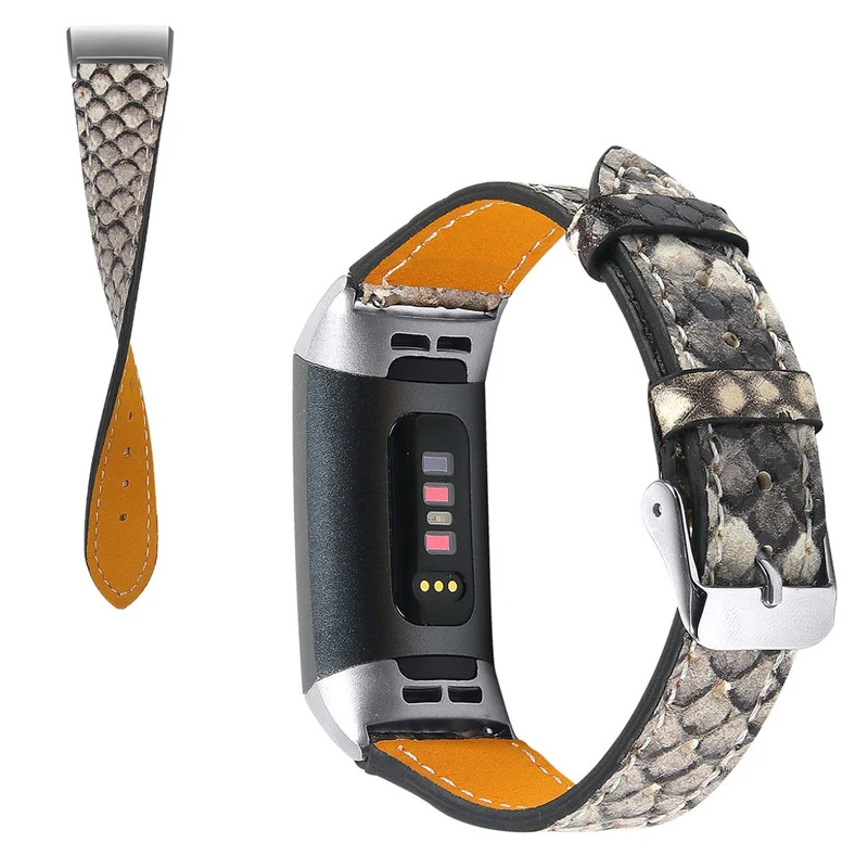 Cool Fitbit Charge 4 / Fitbit Charge 3 Echtes Leder armband