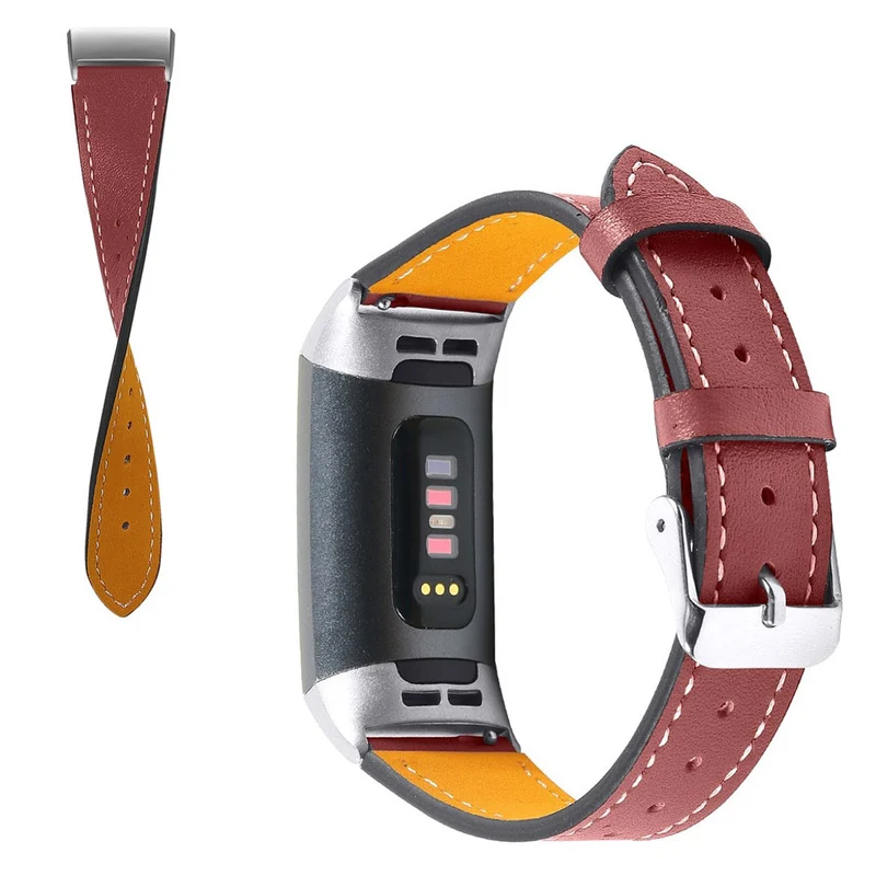 Cool Fitbit Charge 4 / Fitbit Charge 3 Echtes Leder armband