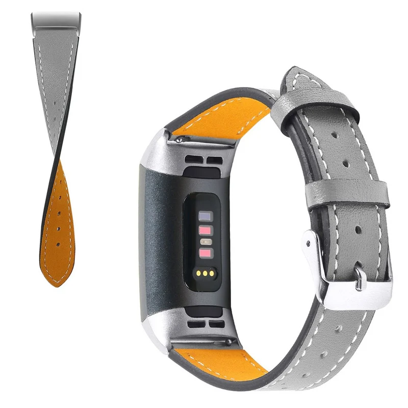 Cool Fitbit Charge 4 / Fitbit Charge 3 Echtes Leder armband