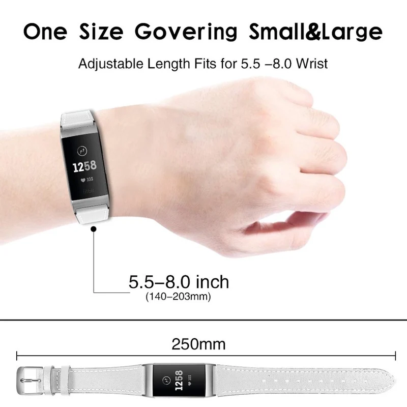 Cool Fitbit Charge 4 / Fitbit Charge 3 Echtes Leder armband