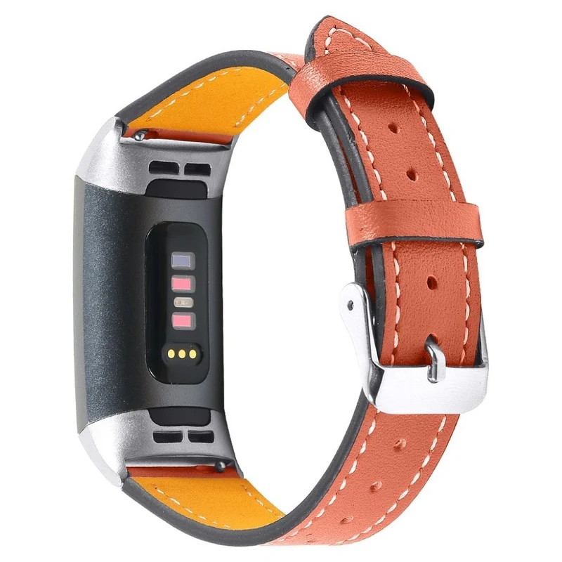 Cool Fitbit Charge 4 / Fitbit Charge 3 Echtes Leder armband