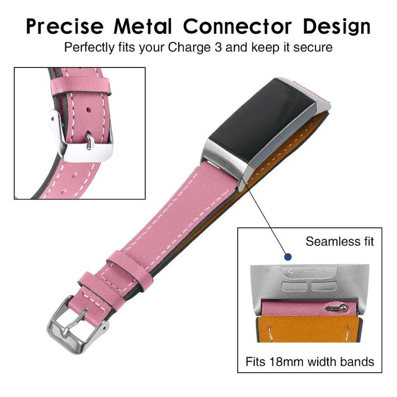 Cool Fitbit Charge 4 / Fitbit Charge 3 Echtes Leder armband