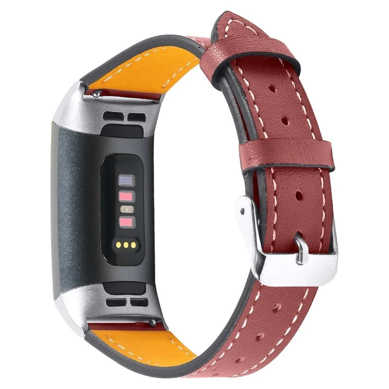 Cool Fitbit Charge 4 / Fitbit Charge 3 Echtes Leder armband