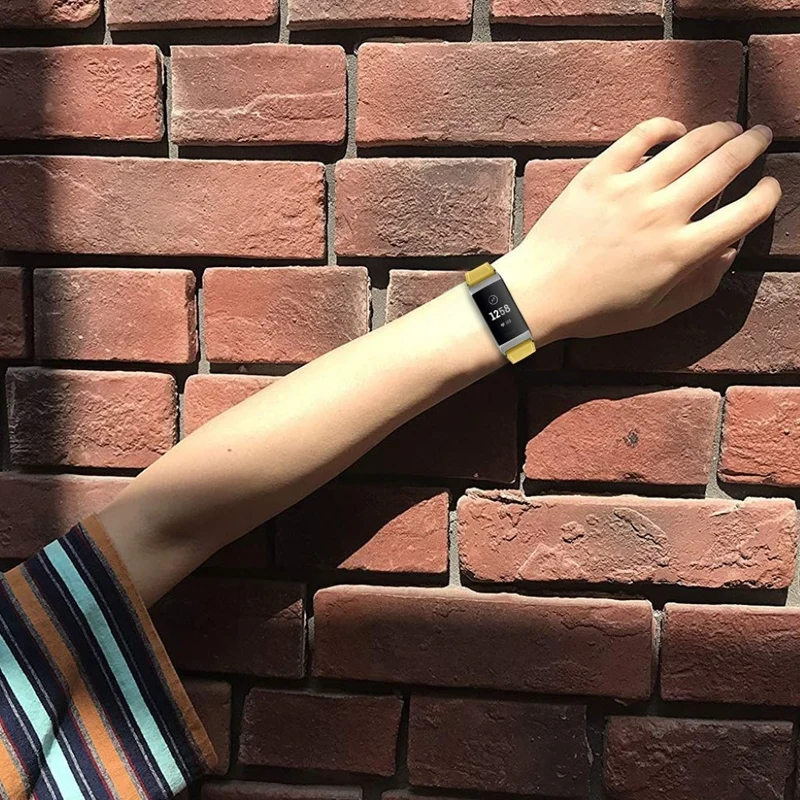 Cool Fitbit Charge 4 / Fitbit Charge 3 Echtes Leder armband