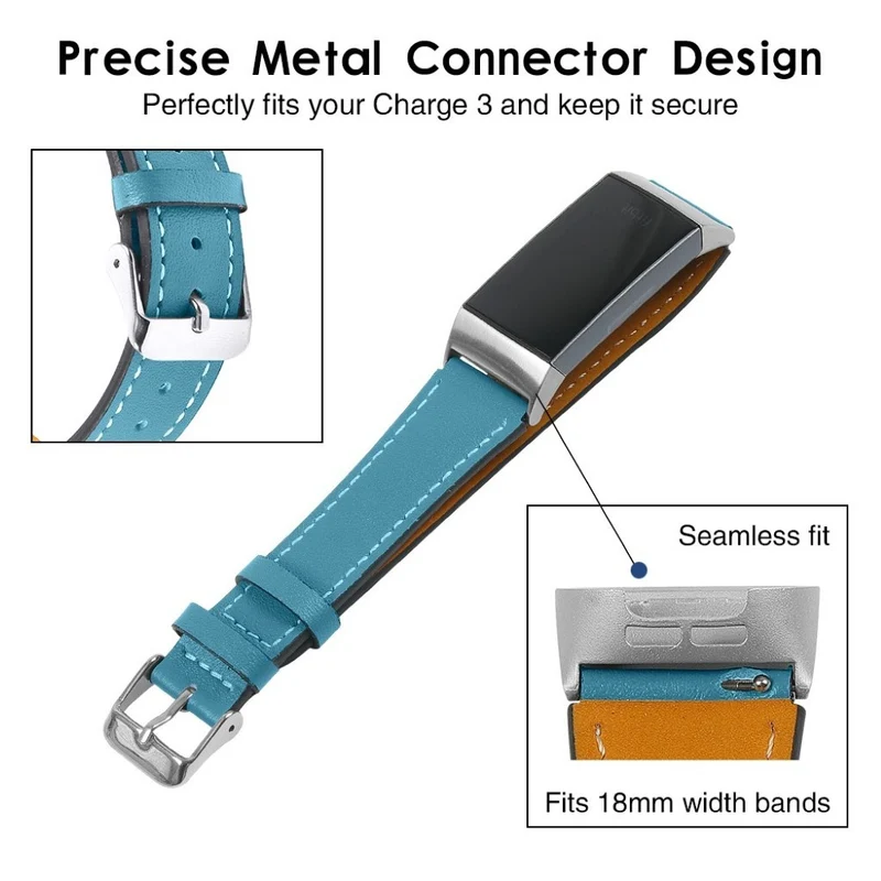 Cool Fitbit Charge 4 / Fitbit Charge 3 Echtes Leder armband