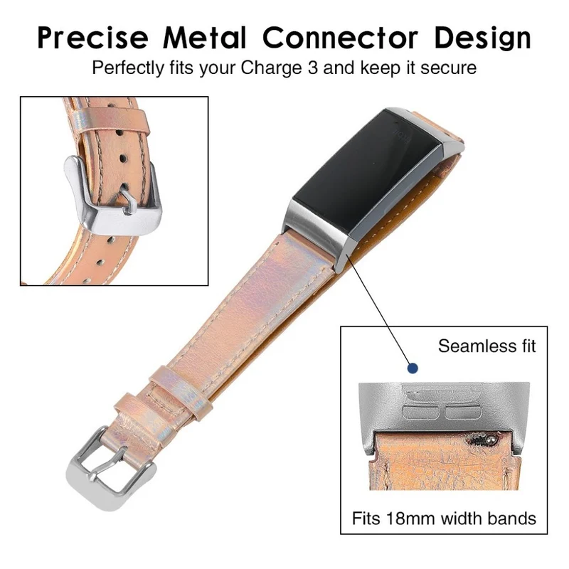 Cool Fitbit Charge 4 / Fitbit Charge 3 Echtes Leder armband