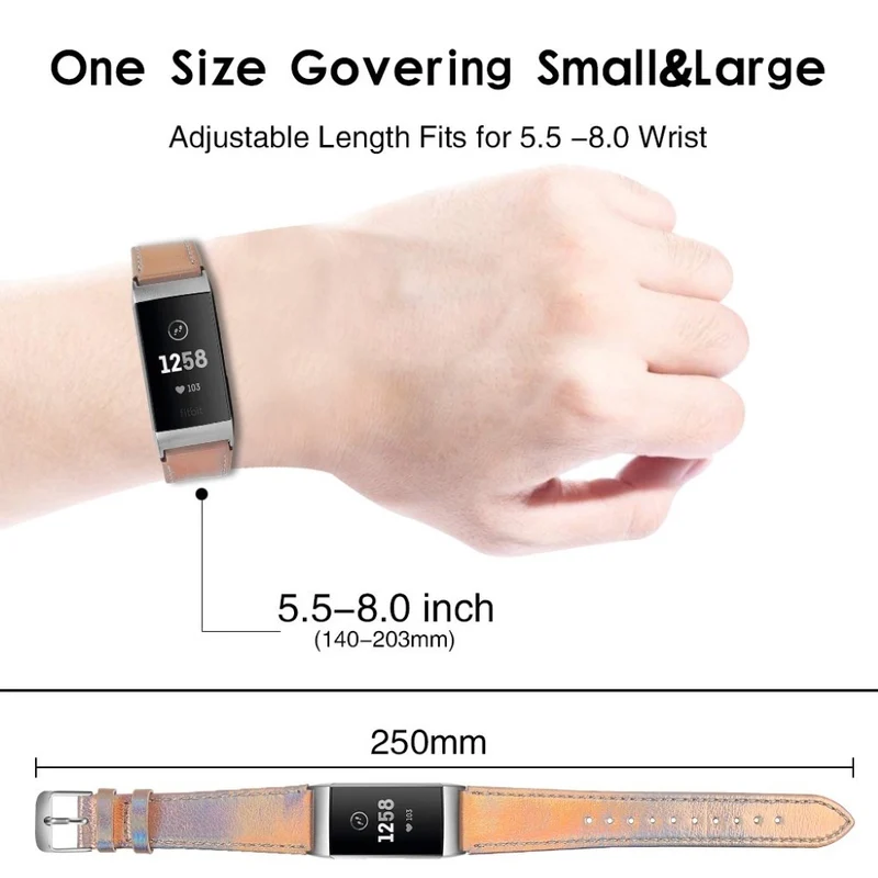 Cool Fitbit Charge 4 / Fitbit Charge 3 Echtes Leder armband