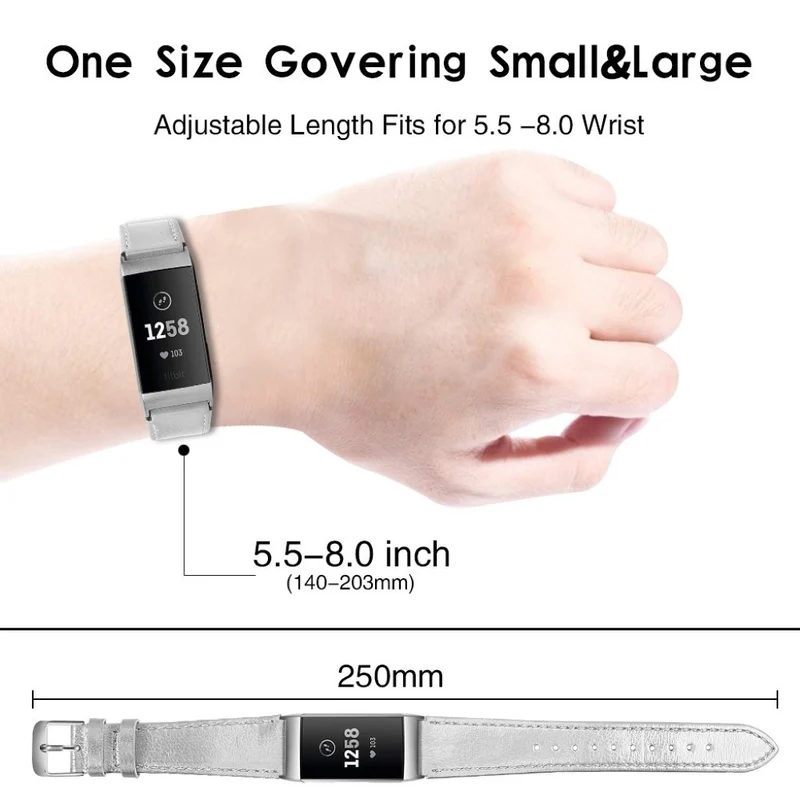 Cool Fitbit Charge 4 / Fitbit Charge 3 Echtes Leder armband
