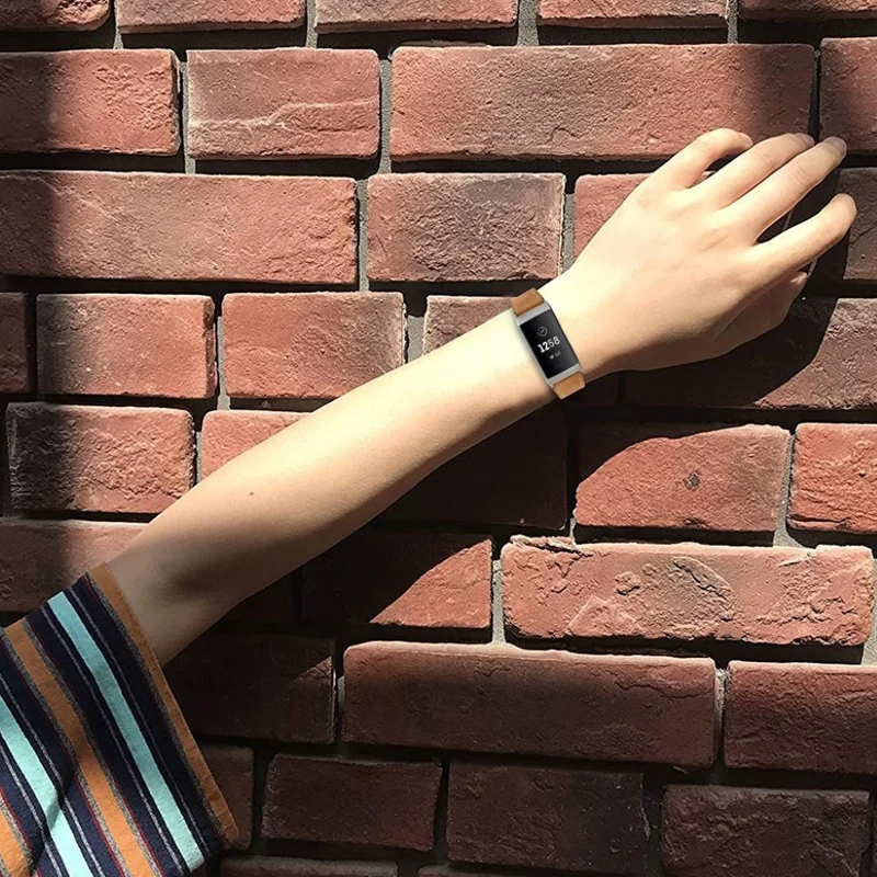Cool Fitbit Charge 4 / Fitbit Charge 3 Echtes Leder armband