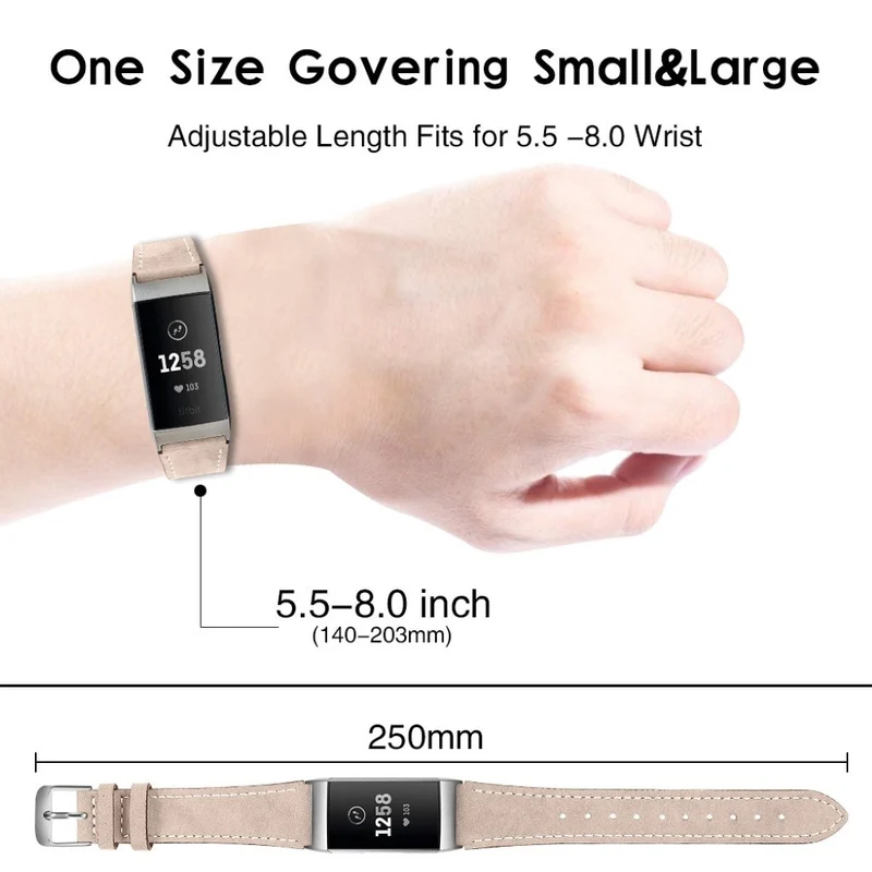 Cool Fitbit Charge 4 / Fitbit Charge 3 Echtes Leder armband