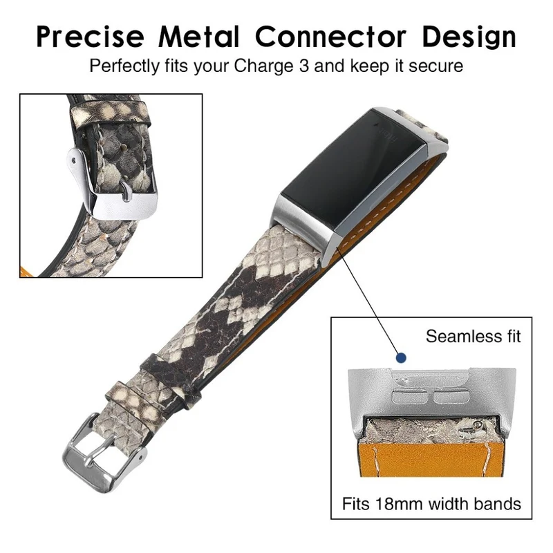 Cool Fitbit Charge 4 / Fitbit Charge 3 Echtes Leder armband