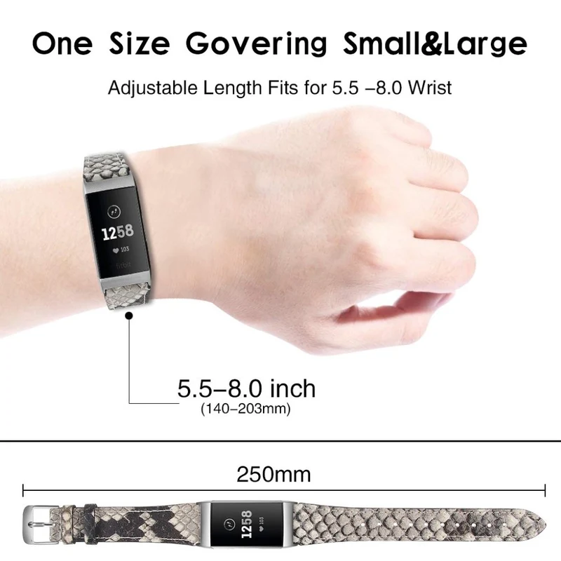 Cool Fitbit Charge 4 / Fitbit Charge 3 Echtes Leder armband