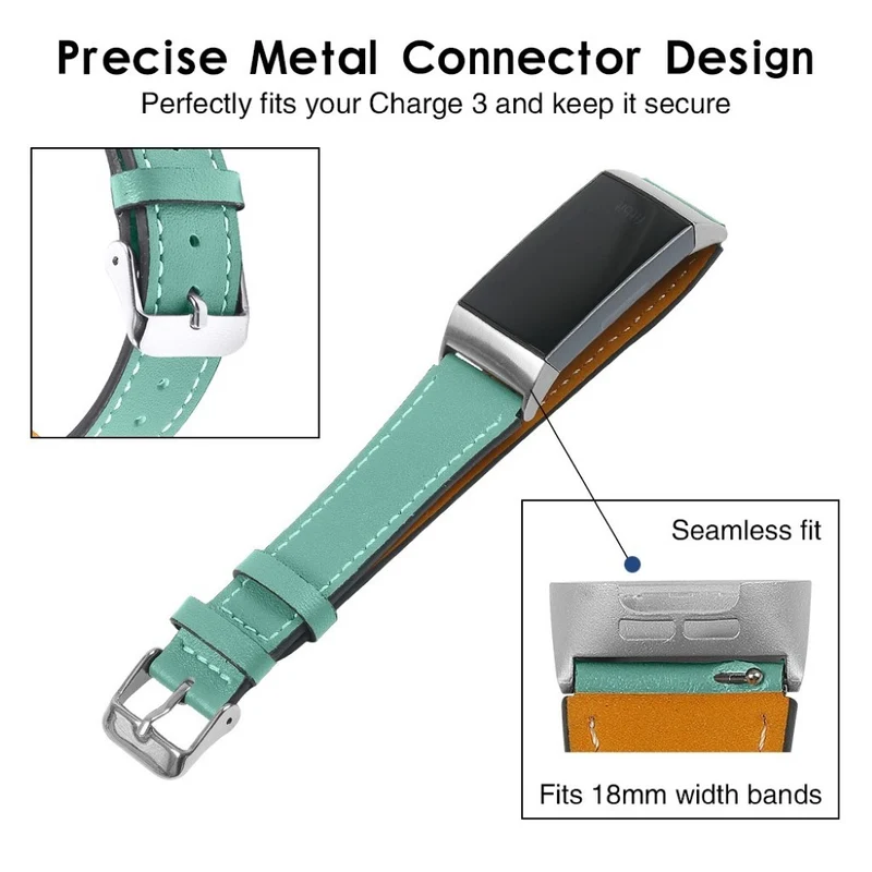 Cool Fitbit Charge 4 / Fitbit Charge 3 Echtes Leder armband
