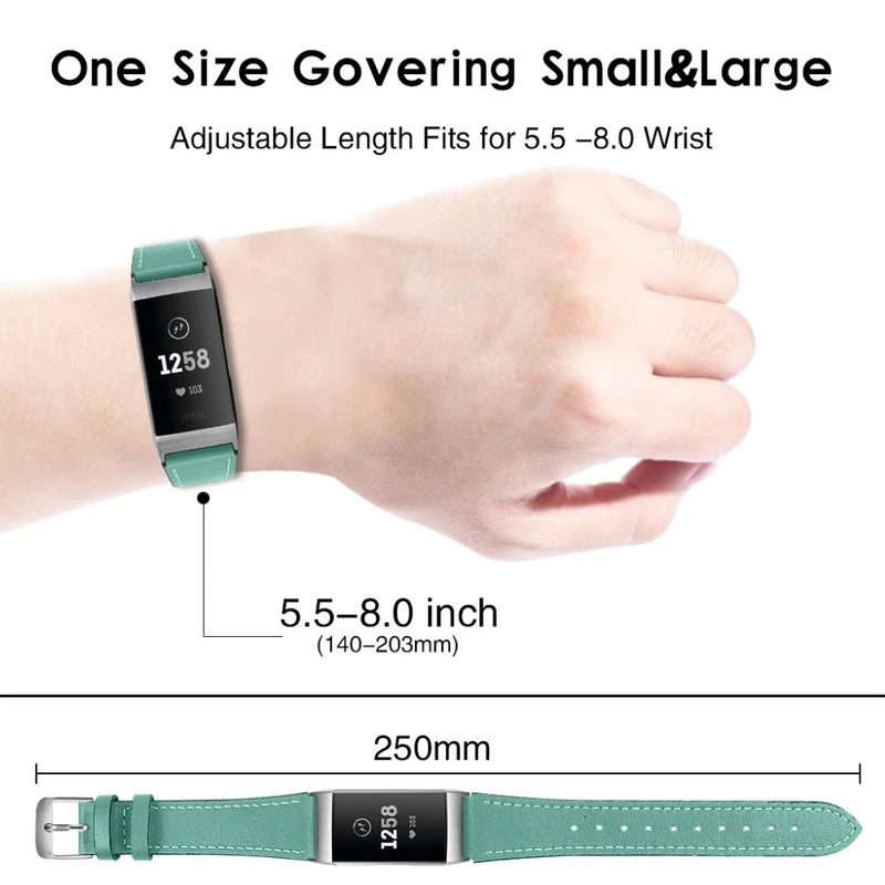 Cool Fitbit Charge 4 / Fitbit Charge 3 Echtes Leder armband