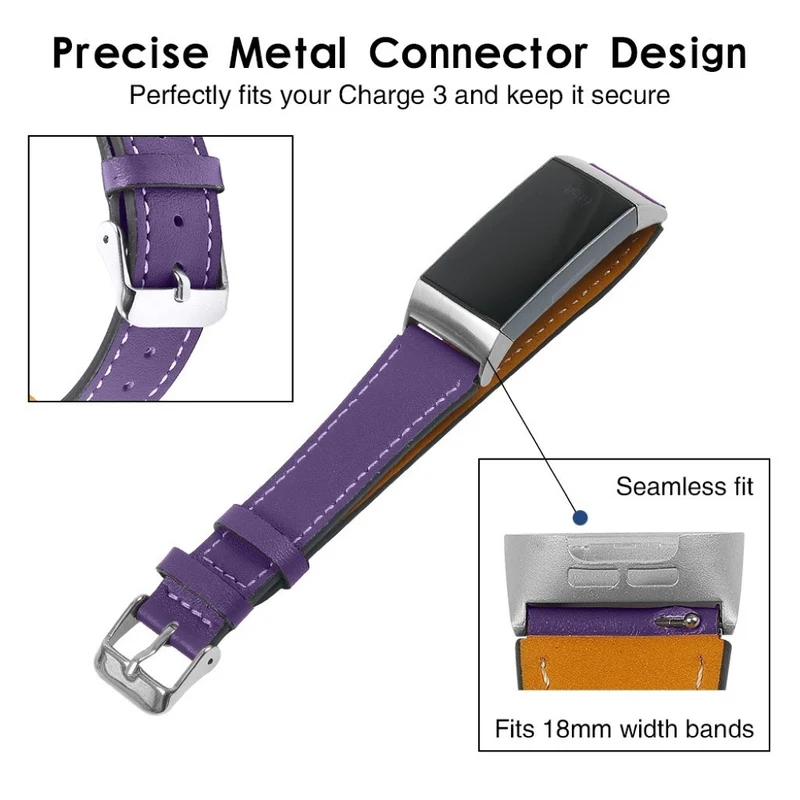 Cool Fitbit Charge 4 / Fitbit Charge 3 Echtes Leder armband