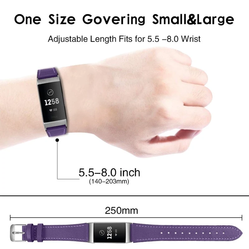 Cool Fitbit Charge 4 / Fitbit Charge 3 Echtes Leder armband
