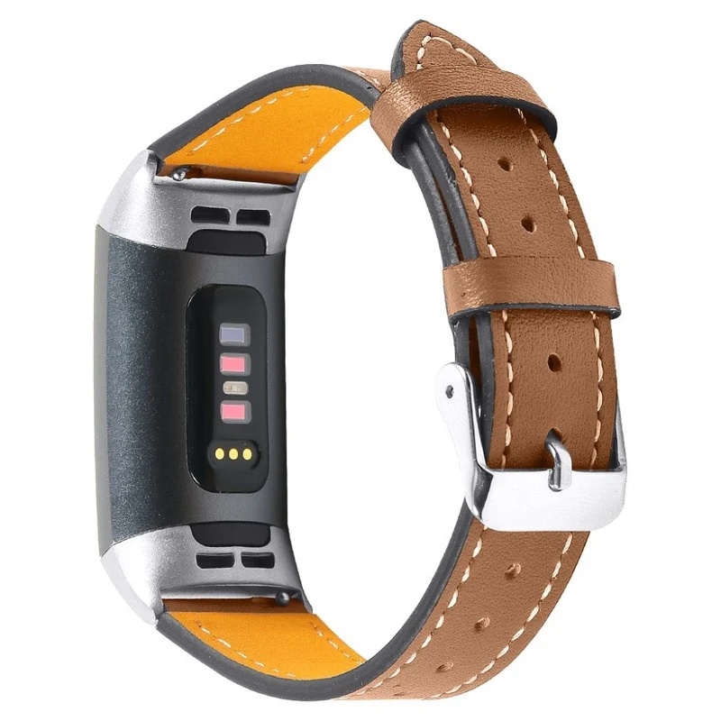 Cool Fitbit Charge 4 / Fitbit Charge 3 Echtes Leder armband