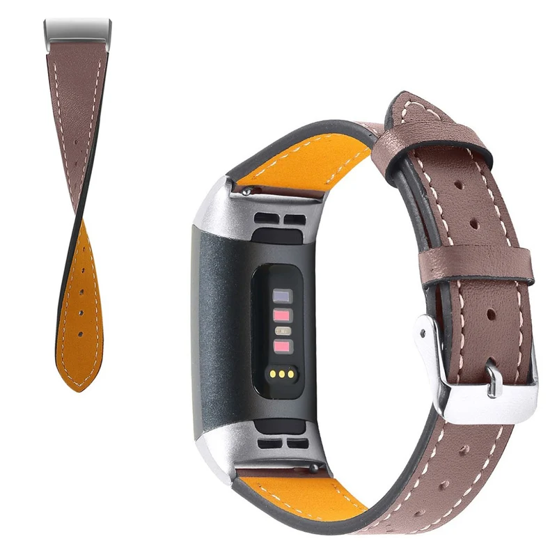 Cool Fitbit Charge 4 / Fitbit Charge 3 Echtes Leder armband