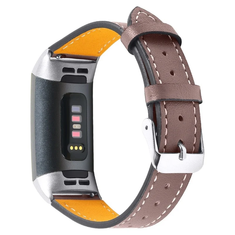 Cool Fitbit Charge 4 / Fitbit Charge 3 Echtes Leder armband