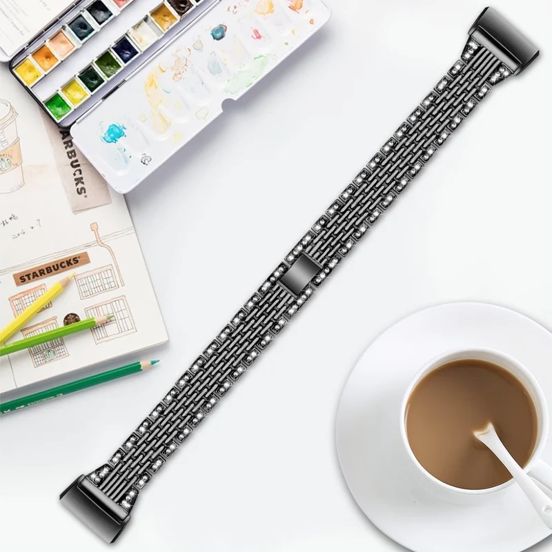 Fitbit Charge 4 / Fitbit Charge 3 Metall und Strass armband