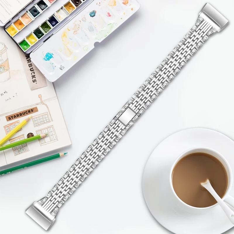 Fitbit Charge 4 / Fitbit Charge 3 Metall und Strass armband