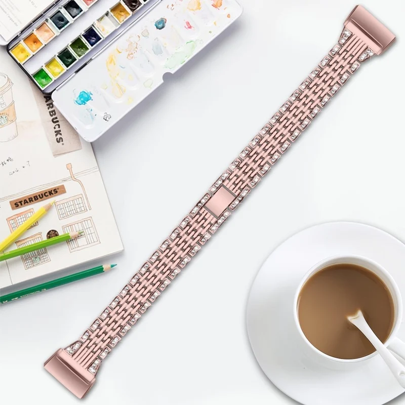 Fitbit Charge 4 / Fitbit Charge 3 Metall und Strass armband
