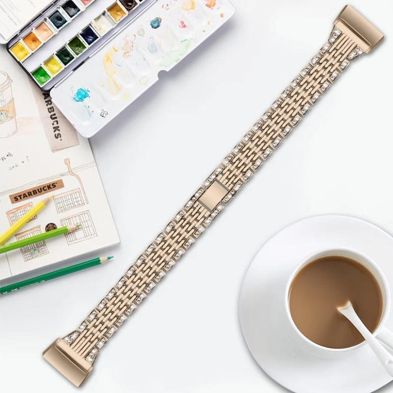 Fitbit Charge 4 / Fitbit Charge 3 Metall und Strass armband