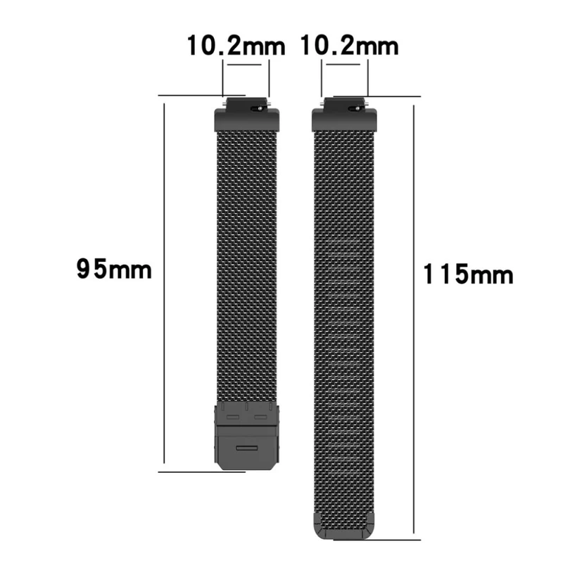 Bequem Fitbit Ace 2 / Fitbit Inspire Metall armband - Größe: L