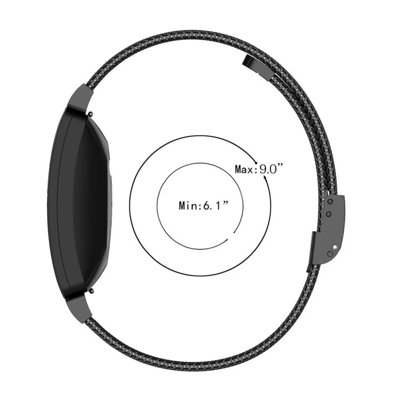 Bequem Fitbit Ace 2 / Fitbit Inspire Metall armband - Größe: L