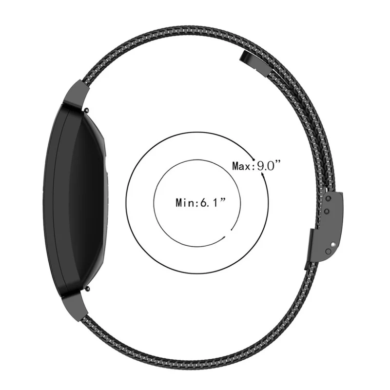 Bequem Fitbit Ace 2 / Fitbit Inspire Metall armband - Größe: L