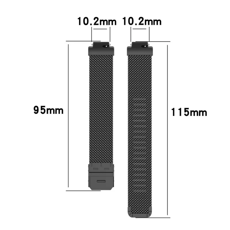 Bequem Fitbit Ace 2 / Fitbit Inspire Metall armband - Größe: L