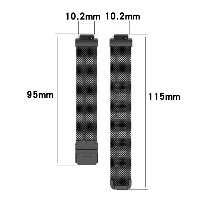 Bequem Fitbit Ace 2 / Fitbit Inspire Metall armband - Größe: L