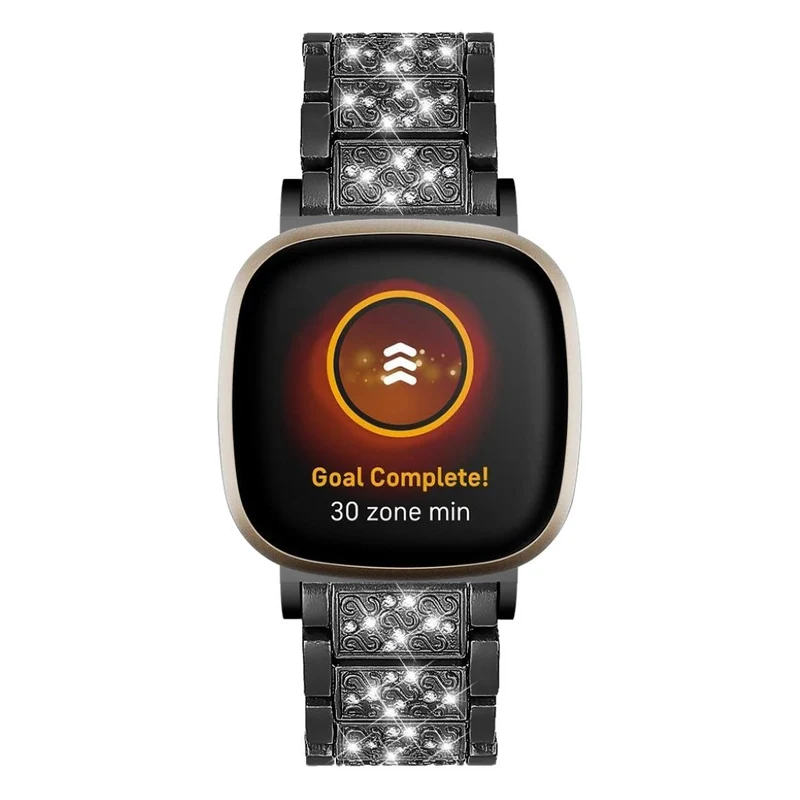 Süß Fitbit Versa 3 / Fitbit Sense Metall und Strass armband