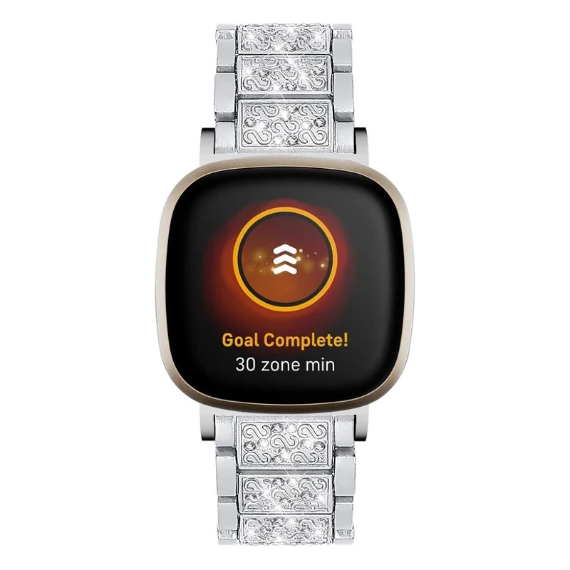 Süß Fitbit Versa 3 / Fitbit Sense Metall und Strass armband