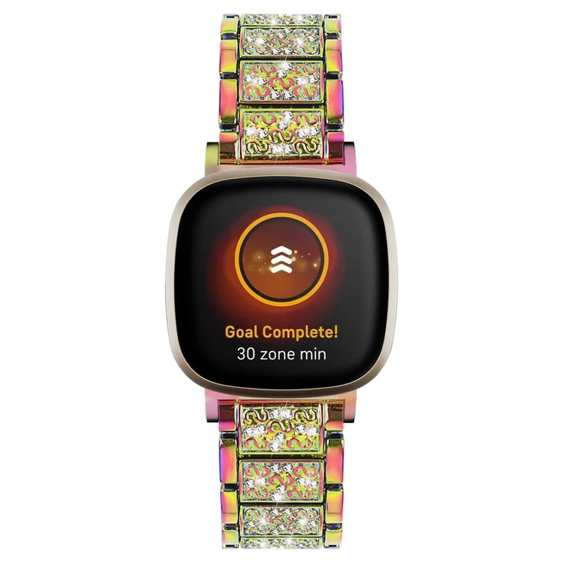 Süß Fitbit Versa 3 / Fitbit Sense Metall und Strass armband
