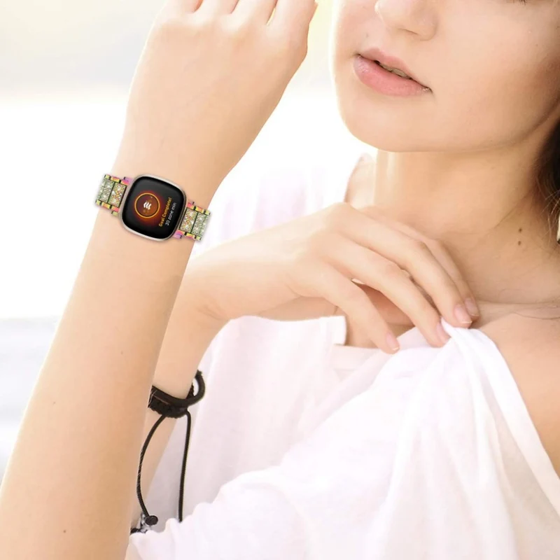 Süß Fitbit Versa 3 / Fitbit Sense Metall und Strass armband