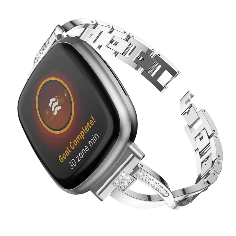 Süß Fitbit Versa 3 / Fitbit Sense Metall und Strass armband