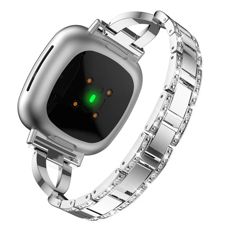 Süß Fitbit Versa 3 / Fitbit Sense Metall und Strass armband