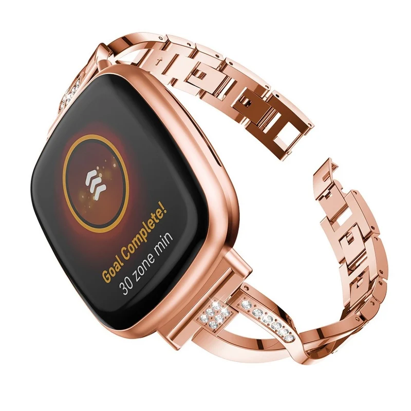 Süß Fitbit Versa 3 / Fitbit Sense Metall und Strass armband