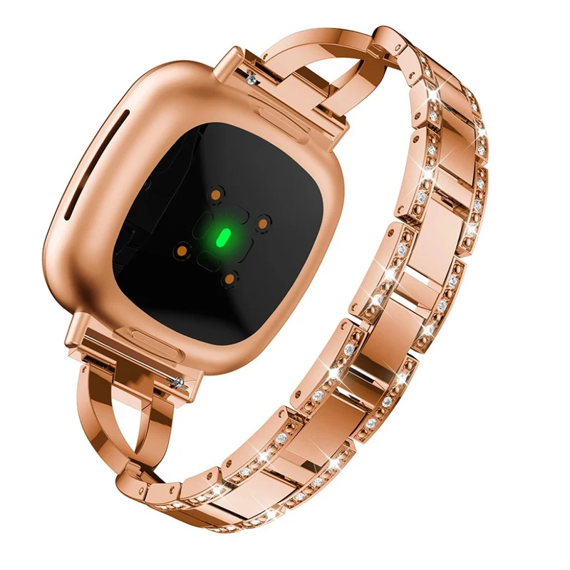 Süß Fitbit Versa 3 / Fitbit Sense Metall und Strass armband