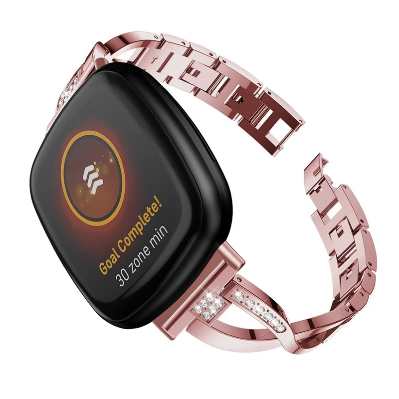 Süß Fitbit Versa 3 / Fitbit Sense Metall und Strass armband