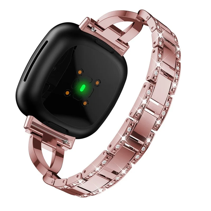 Süß Fitbit Versa 3 / Fitbit Sense Metall und Strass armband