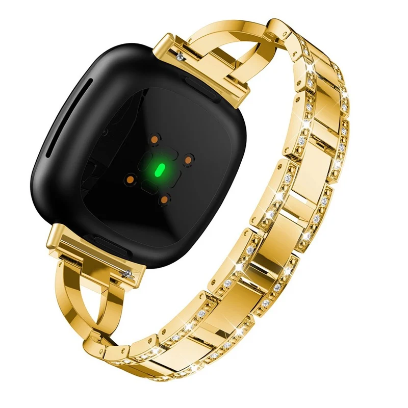 Süß Fitbit Versa 3 / Fitbit Sense Metall und Strass armband