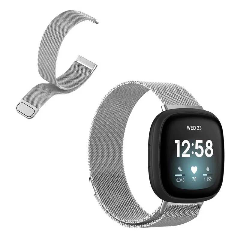 Sehr bequem Fitbit Versa 3 / Fitbit Sense Metall armband