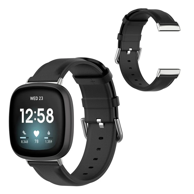 Exquisit Fitbit Versa 3 / Fitbit Sense Echtes Leder armband