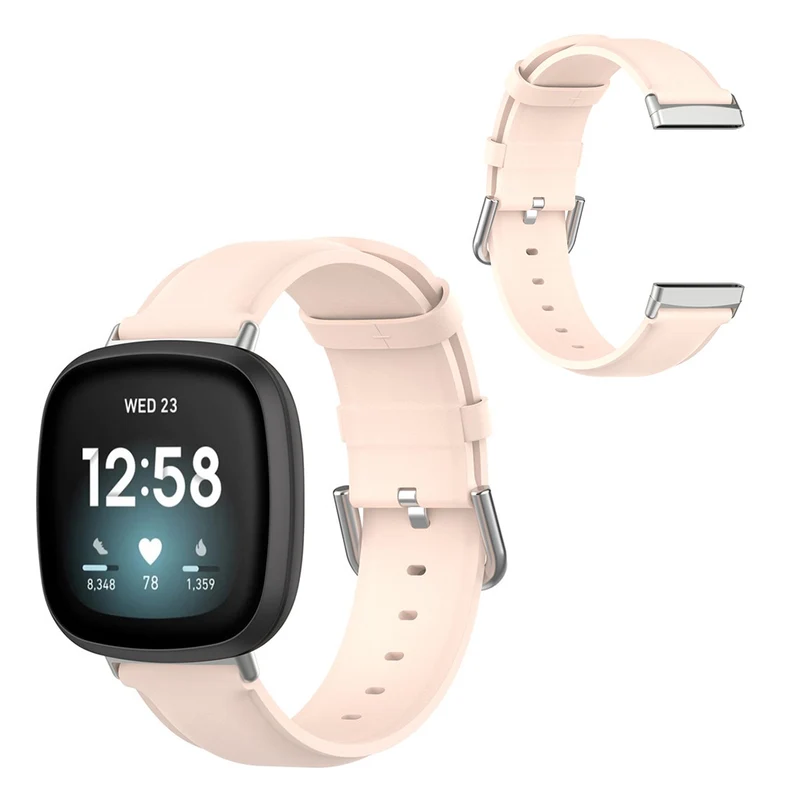 Exquisit Fitbit Versa 3 / Fitbit Sense Echtes Leder armband