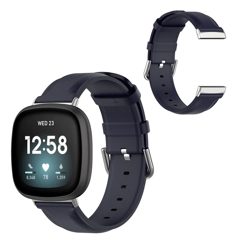 Exquisit Fitbit Versa 3 / Fitbit Sense Echtes Leder armband