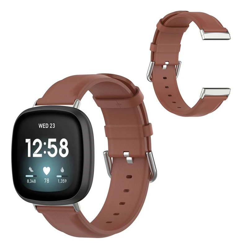Exquisit Fitbit Versa 3 / Fitbit Sense Echtes Leder armband
