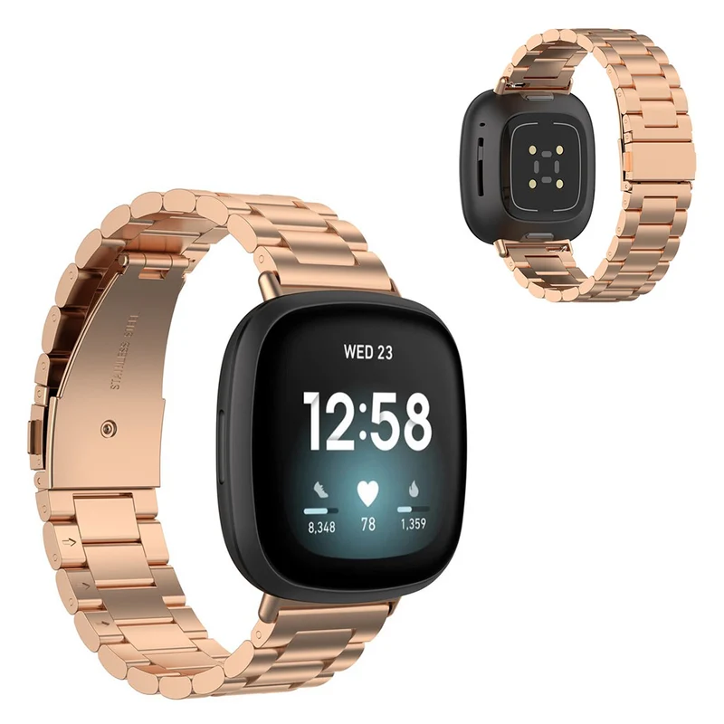 Sehr modisch Fitbit Versa 3 / Fitbit Sense Metall armband