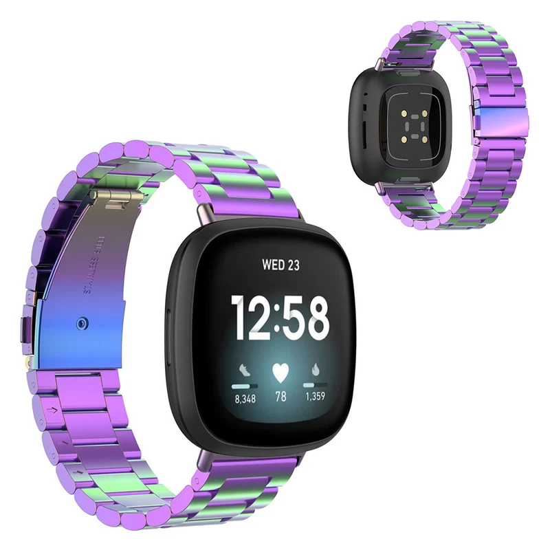 Sehr modisch Fitbit Versa 3 / Fitbit Sense Metall armband